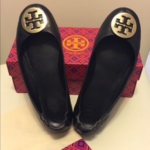 Tory Burch Black Minnie Travel Flat